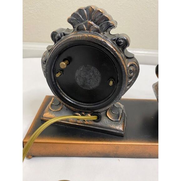 Vintage Roman Empire Gladiator Horse Drawn Chariot Mantel Desk Clock - Picture 12 of 16